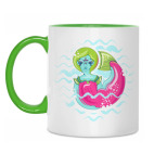 Двухцветная кружка Русалка