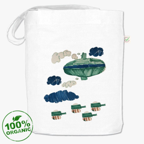 Сумка шоппер с принтом Спасибо деду за победу