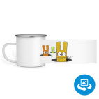 Кружка металлическая белая (круговая запечатка)