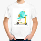 птица на самокате