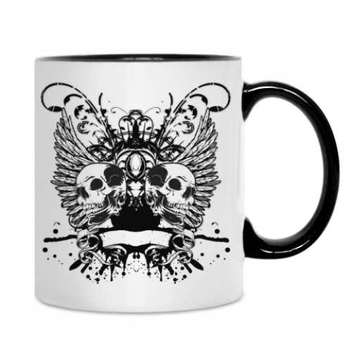 Кружка с принтом Skulls