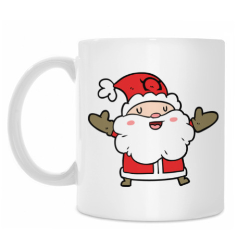 Кружка с принтом Санта Клаус