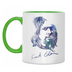 Двухцветная кружка Nirvana - Курт  Кобейн