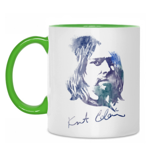 Кружка с принтом Nirvana - Курт  Кобейн