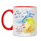 Двухцветная кружка Плохая и хорошая девочка