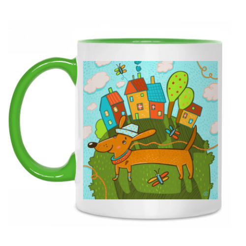 Кружка с принтом На прогулку