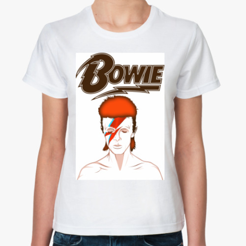 Классическая футболка с принтом David Bowie