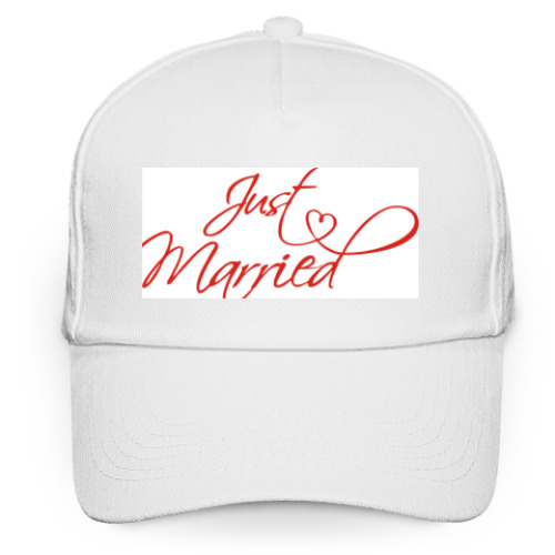 Кепка бейсболка с принтом Just married