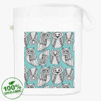 рисованые совы на бирюзовом