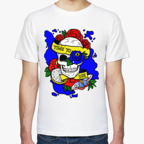 Футболка с принтом Череп Time to Die