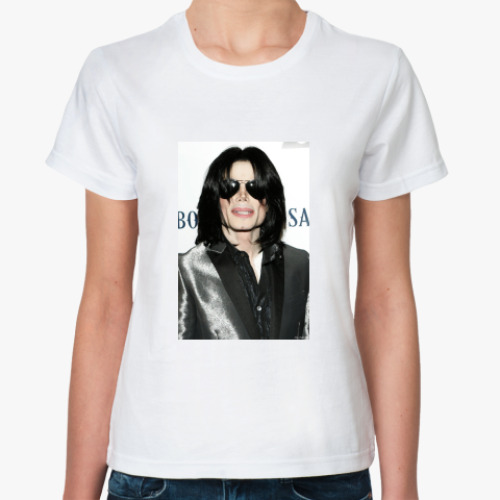 Классическая футболка с принтом Michael Jackson