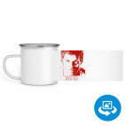 Кружка металлическая белая (круговая запечатка)