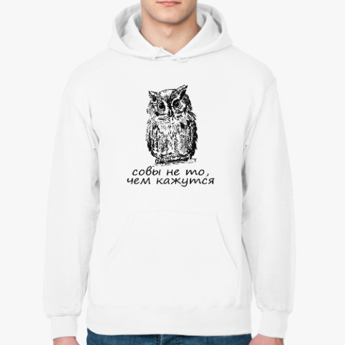 Толстовка худи с принтом Сова