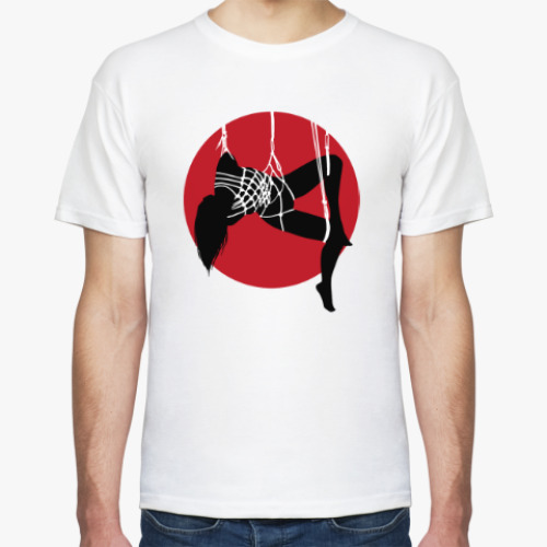 Футболка с принтом Силуэт связанной девушки #2 от M&K ART