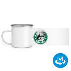 Кружка металлическая белая (круговая запечатка)