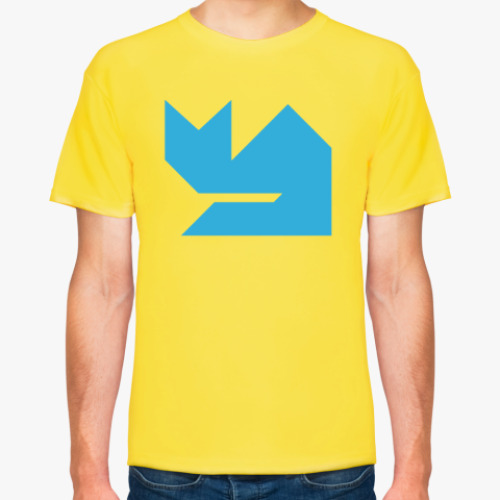 Футболка с принтом Кошка танграм