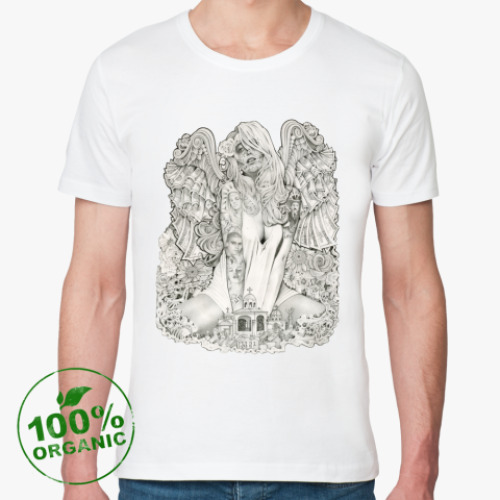 Футболка из органик-хлопка с принтом Money Angel