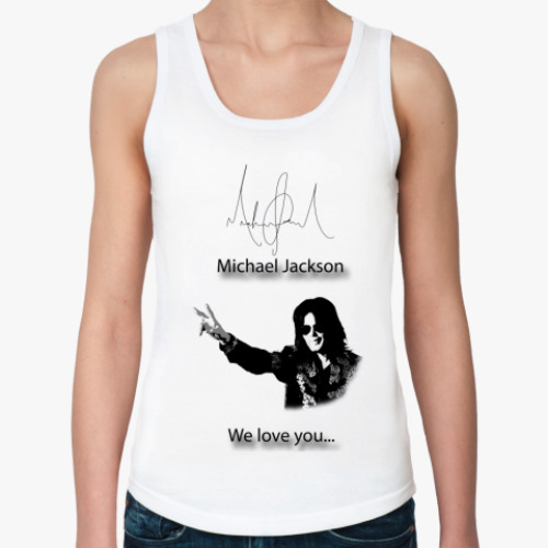 Женская майка с принтом Майкл Джексон