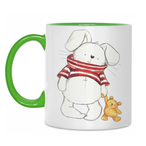 Кружка с принтом Кролик