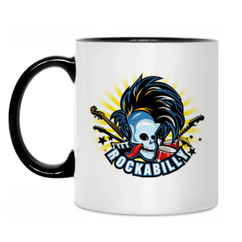 Кружка с принтом Rockabilly