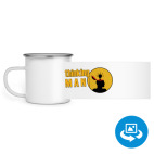 Кружка металлическая белая (круговая запечатка)