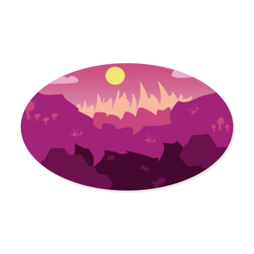 Виниловые наклейки с принтом Горный пейзаж