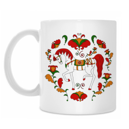 Кружка с принтом Russian folk ornament