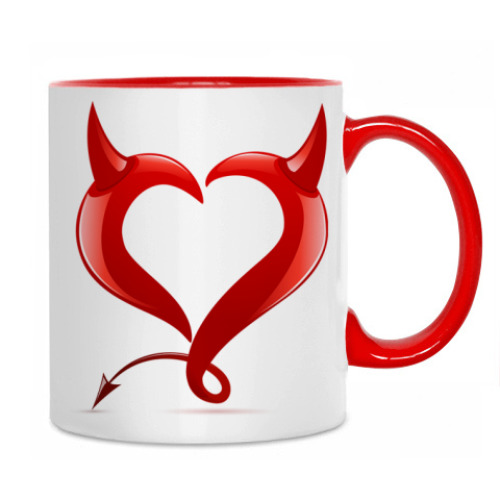 Кружка с принтом Сердечко