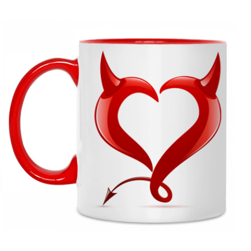 Кружка с принтом Сердечко