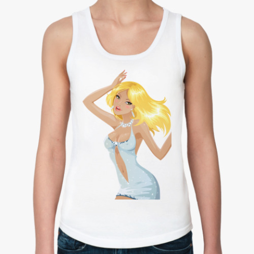 Женская майка с принтом Девушка