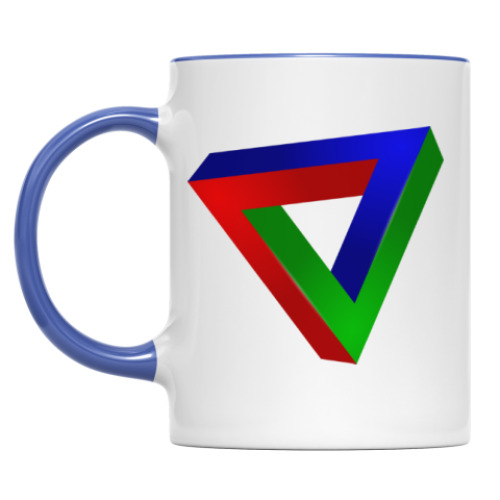 Кружка с принтом Невозможный треугольник