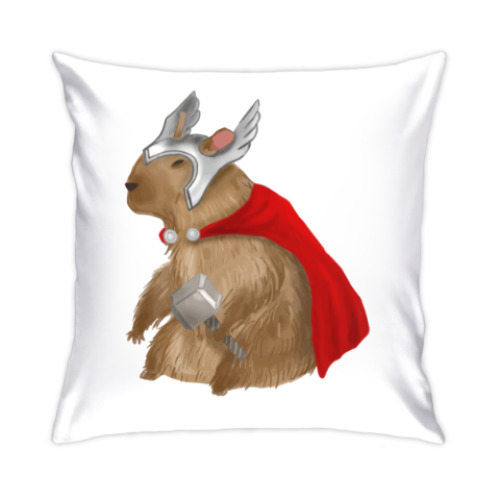 Подушка с принтом Капибара Тор