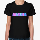 Классическая женская футболка Just Married