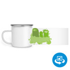 Кружка металлическая белая (круговая запечатка)