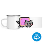 Кружка металлическая белая (круговая запечатка)