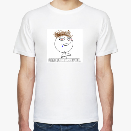 Футболка с принтом challenge accepted