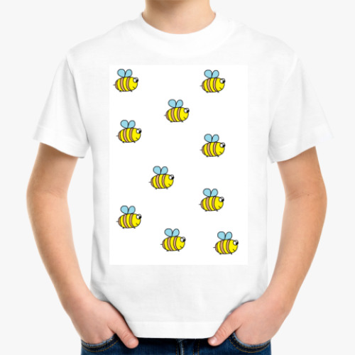 Детская футболка с принтом Пчелки