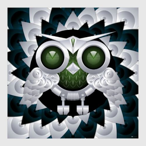 Постер с принтом Железный филин