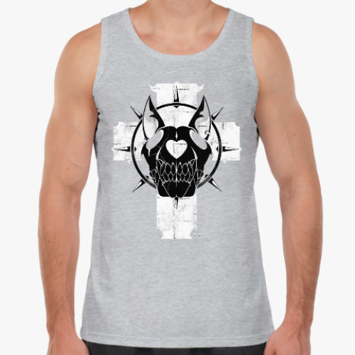 Майка с принтом Dog skull