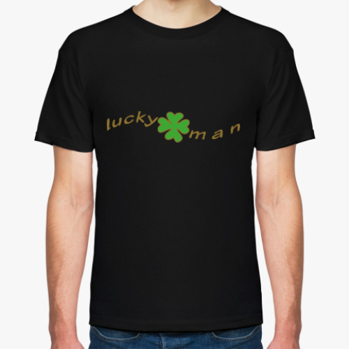 Футболка с принтом На удачу!