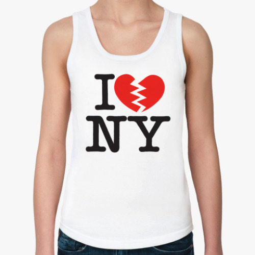 Женская майка с принтом Я не люблю NY