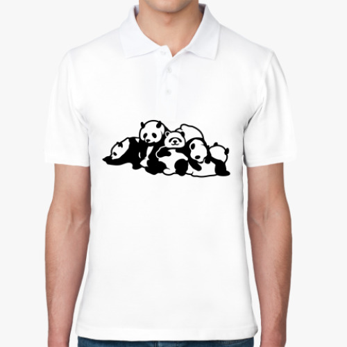 Рубашка поло с принтом Панды