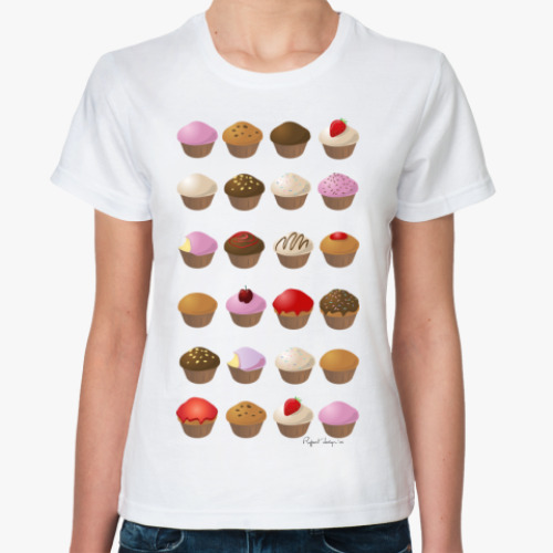 Классическая футболка с принтом Кексики