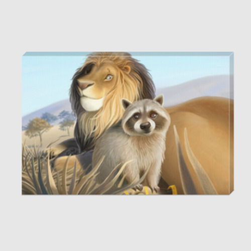 Холст с принтом Средний лев