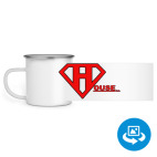 Кружка металлическая белая (круговая запечатка)