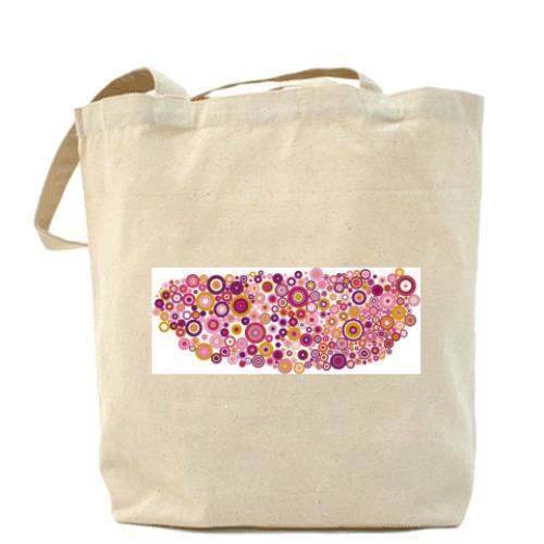 Сумка шоппер с принтом кружочки