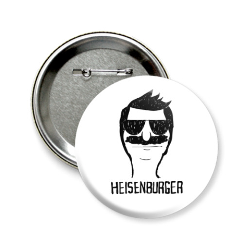 Значок 58мм с принтом Heisenburger