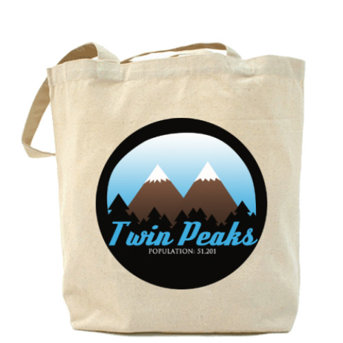 Сумка шоппер с принтом Сериал Твин Пикс Twin Peaks