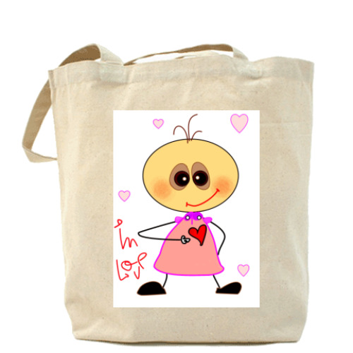 Сумка шоппер с принтом 'In Love'