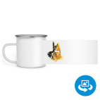 Кружка металлическая белая (круговая запечатка)